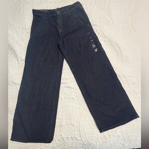 Banana Republic Luxe High-Rise Trousers in Dark Blue